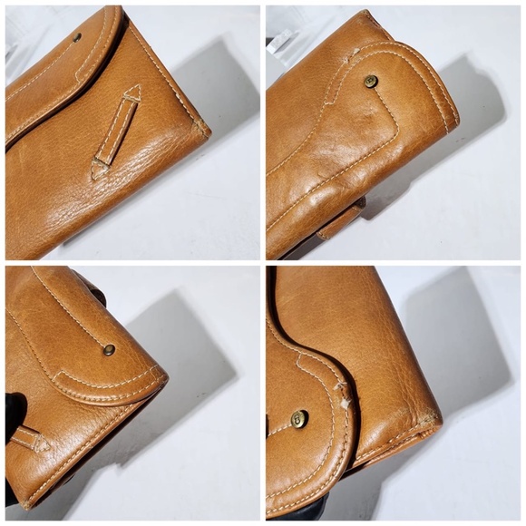 Authentic CHRISTIAN DIOR Vintage  Calfskin Saddle Wallet Brown - Picture 15 of 15